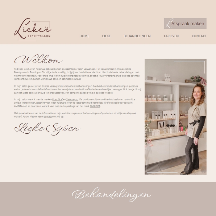 Website liekes beautysalon